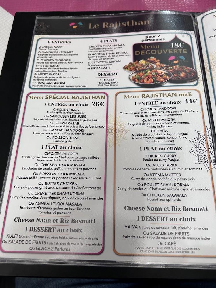 Le Rajisthan - Menu Image 1